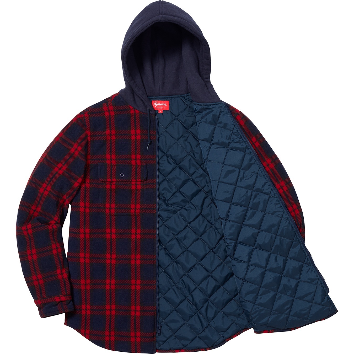 Hooded Plaid Work Shirt view 4
